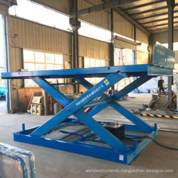 stationary warehouse cargo hydraulic scissor lift elevator